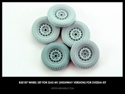 画像1: Miniarm[B35107] 1/35 GAZ-M1 タイヤセット(高速道路用)(ズベズダ用)