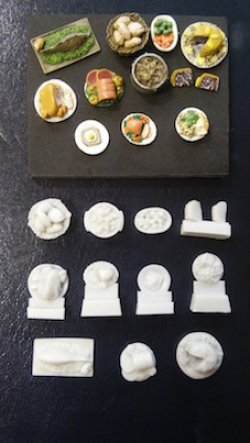 画像2: Reality in Scale[RIS35261]盛り付けられた料理セット 2