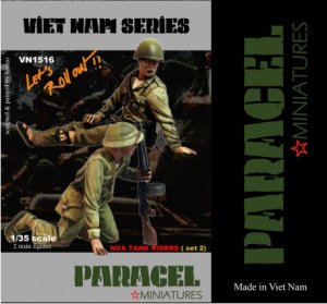 画像1: Paracel Miniatures[VN1516]1/35 北ベトナム軍 戦車跨乗兵セット2(2体セット) (1)