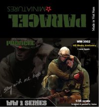 Paracel Miniatures[WW3502]1/35WWII米 衛生兵&負傷兵(2体セット)