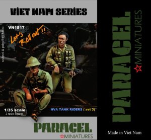 画像1: Paracel Miniatures[VN1517]1/35 北ベトナム軍 戦車跨乗兵セット3(2体セット) (1)