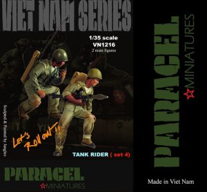 画像1: Paracel Miniatures[VN1216]1/35 北ベトナム軍 戦車跨乗兵セット4(C+D)(2体セット) (1)