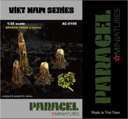 画像1: Paracel Miniatures[AC0105]1/35 ベトナム 吹き飛ばされた樹木(葉付き)