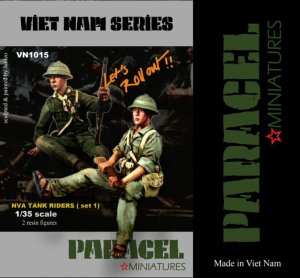 画像1: Paracel Miniatures[VN1015]1/35 北ベトナム軍 戦車跨乗兵セット1(A+Ｂ)(2体セット) (1)