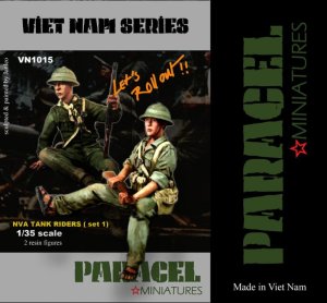 画像1: Paracel Miniatures[VN1015]1/35 北ベトナム軍 戦車跨乗兵セット1(A+Ｂ)(2体セット) (1)