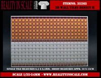Reality in Scale[RIS35265]3D 壁のタイルセット- デザイン H