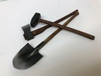 裏メニュー　1/12 シャベル・斧・ハンマー3点セット