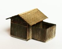 Model Scene[91551]1/120(TTスケール) 木製駅トイレ(キット)