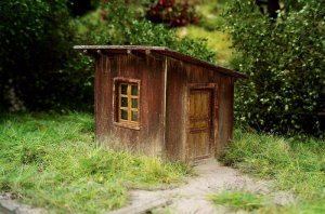 画像1: Model Scene[96511]1/144-1/160(Nスケール) 転轍小屋＃1(キット) (1)