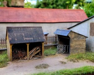 画像1: Model Scene[96513]1/144-1/160(Nスケール) 薪小屋＃3(キット) (1)