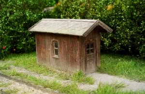 画像1: Model Scene[96515]1/144-1/160(Nスケール) 転轍小屋＃2(キット) (1)