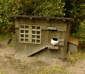 画像1: Model Scene[96518]1/144-1/160(Nスケール) 鶏小屋(キット) (1)