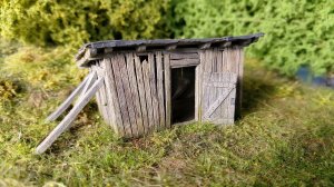 画像1: Model Scene[96520]1/144-1/160(Nスケール) 廃小屋(キット) (1)