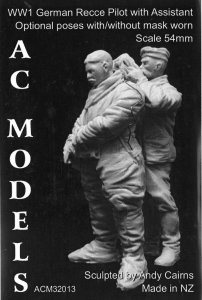 画像1: AC MODELS［ACM32013]1/32 WW1 German Recce pilot w assistant (1)