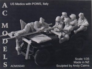 画像1: AC MODELS［ACM35040] 1/35 WWII 米衛生兵とドイツ軍捕虜 イタリア戦線(6体セット) (1)