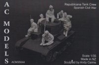 AC MODELS［ACM35044] 1/35 スペイン人民戦争 共和国軍戦車クルー(6体セット)