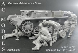 画像1: AC MODELS[ACM35056]1/35 WWII ドイツ 作業中の整備員(5体セット 予備転輪/ジャッキ付) (1)