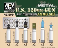 AFV  Club[AG35051]1/35 米軍120mm砲弾セット 真鍮製