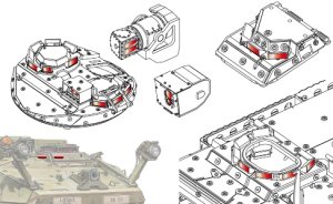 画像1: AFV  Club[AC35011]  1/35 ストライカーシリーズ・ペリスコープ用反射防止コーティング仕様ステッカー (1)