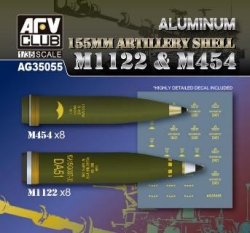 画像1: AFV  Club[AG35055]1/35　M109A6/M109A2用 155mm砲弾セット 真鍮製