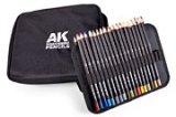 AKインタラクティブ[AK10050]ウェザリングペンシル全37色ジッパーケース入り