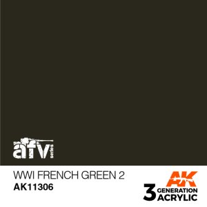画像1: AKアクリル3G[AK11306]WW1フレンチグリーン2 (1)