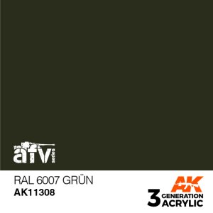 画像1: AKアクリル3G[AK11308]RAL6007　グリュン (1)