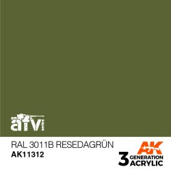 画像1: AKアクリル3G[AK11312]RAL6011B　レゼダグリュン