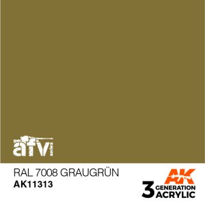画像1: AKアクリル3G[AK11313]RAL7008　グラウグリュン (1)