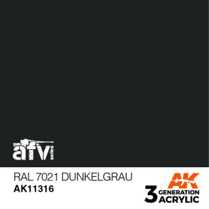 画像1: AKアクリル3G[AK11316]RAL7021　デュンケルグラウ (1)