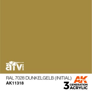 画像1: AKアクリル3G[AK11318]RAL7028　デュンケルゲルプ(初期) (1)