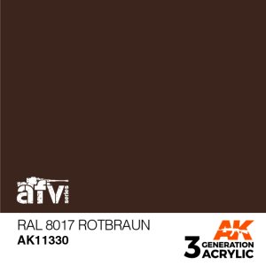 画像1: AKアクリル3G[AK11330]RAL8017　ロートブラウン (1)