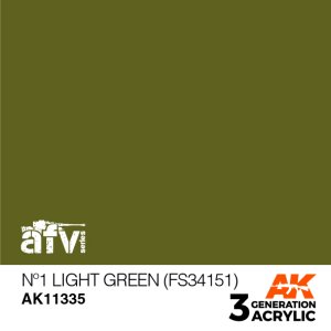 画像1: AKアクリル3G[AK11335]No1ライトグリーン(FS34151) (1)