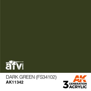 画像1: AKアクリル3G[AK11342][3G]ダークグリーン (FS34102) (1)