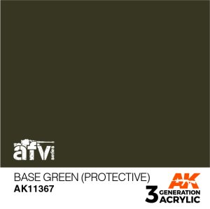 画像1: AKアクリル3G[AK11367]ベースグリーン(プロテクティブ) (1)
