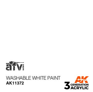 画像1: AKアクリル3G[AK11372]ウォッシャブルホワイトペイント (1)