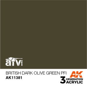 画像1: AKアクリル3G[AK11381]ブリティッシュダークオリーブグリーンPFI (1)