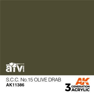 画像1: AKアクリル3G[AK11386]SCC No.15 オリーブドラブ (1)