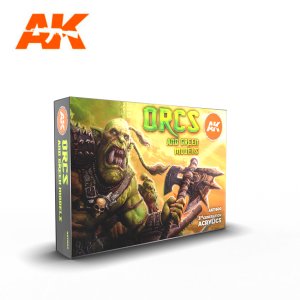 画像1: AKアクリル3G[AK11600]オーク＆グリーンクリーチャー6色セット (1)