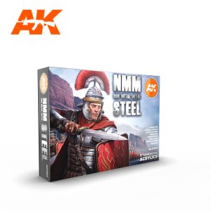 画像1: AKアクリル3G[AK11601][3G]NMMノンメタリックメタル：スチール6色セット (1)