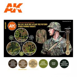 画像2: AKアクリル3G[AK11626][3G]武装SS春夏カモフラージュカラー6色セット