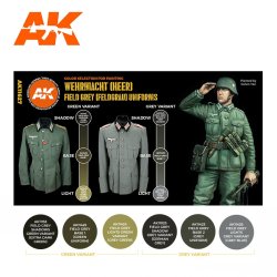画像2: AKアクリル3G[AK11627][3G]ドイツ軍フィールドグレイユニフォームカラー6色セット