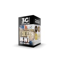 AKアクリル3G[AK11644][3G]WW1イギリス戦車カーキブラウン用モジュレーション4色セット