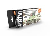AKアクリル3G[AK11646][3G]WW2イギリス軍デザート迷彩カラー6色セット1940-43年