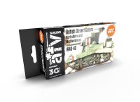 AKアクリル3G[AK11646][3G]WW2イギリス軍デザート迷彩カラー6色セット1940-43年