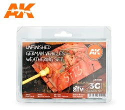 画像1: AKアクリル3G[AK11651]ドイツ軍未完成車輌ウェザリングセット3G