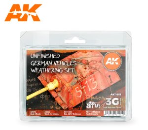 画像1: AKアクリル3G[AK11651][3G]ドイツ軍未完成車輌ウェザリングセット3G (1)