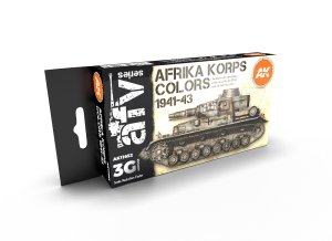画像1: AKアクリル3G[AK11652][3G]アフリカ軍団塗装色6色セット (1)