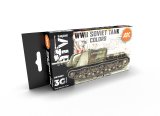 AKアクリル3G[AK11657][3G]ソビエト戦車塗装色6色セット
