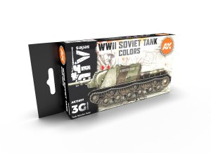 画像1: AKアクリル3G[AK11657][3G]ソビエト戦車塗装色6色セット (1)